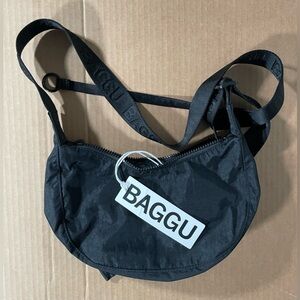 Baggu Black small nylon crescent bag - NWT